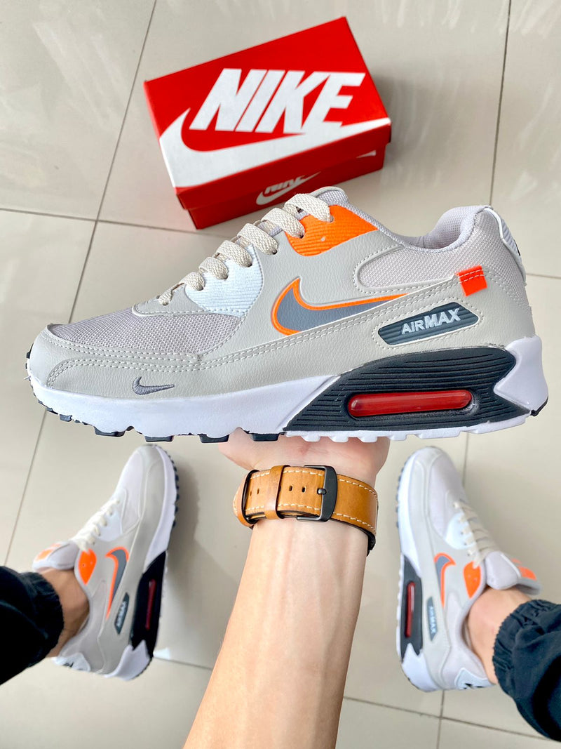 Air Max 90 Cinza/Laranja