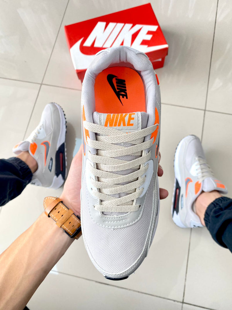 Air Max 90 Cinza/Laranja