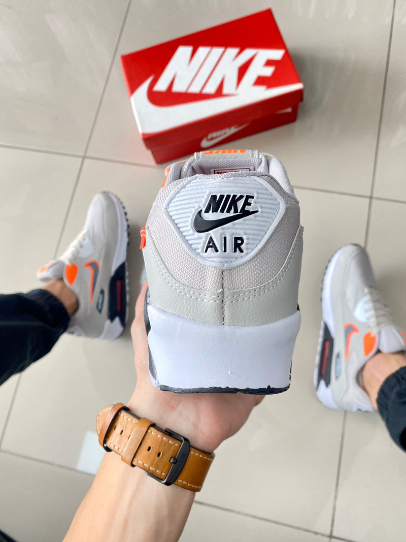 Air Max 90 Cinza/Laranja