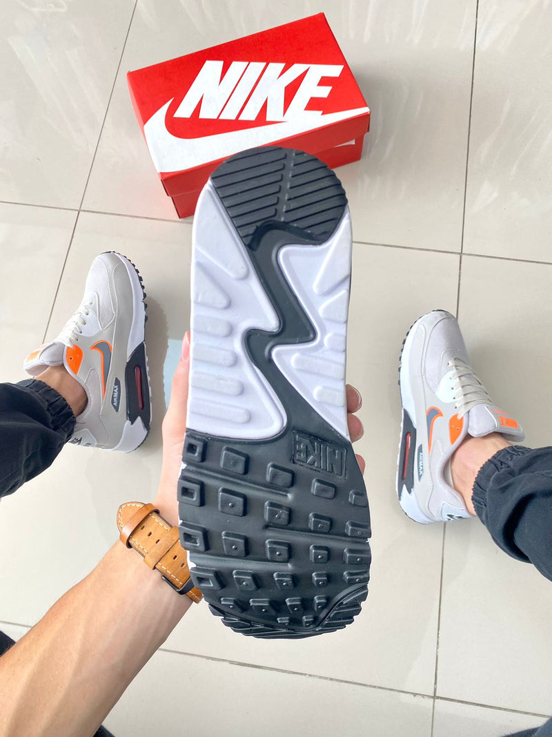 Air Max 90 Cinza/Laranja
