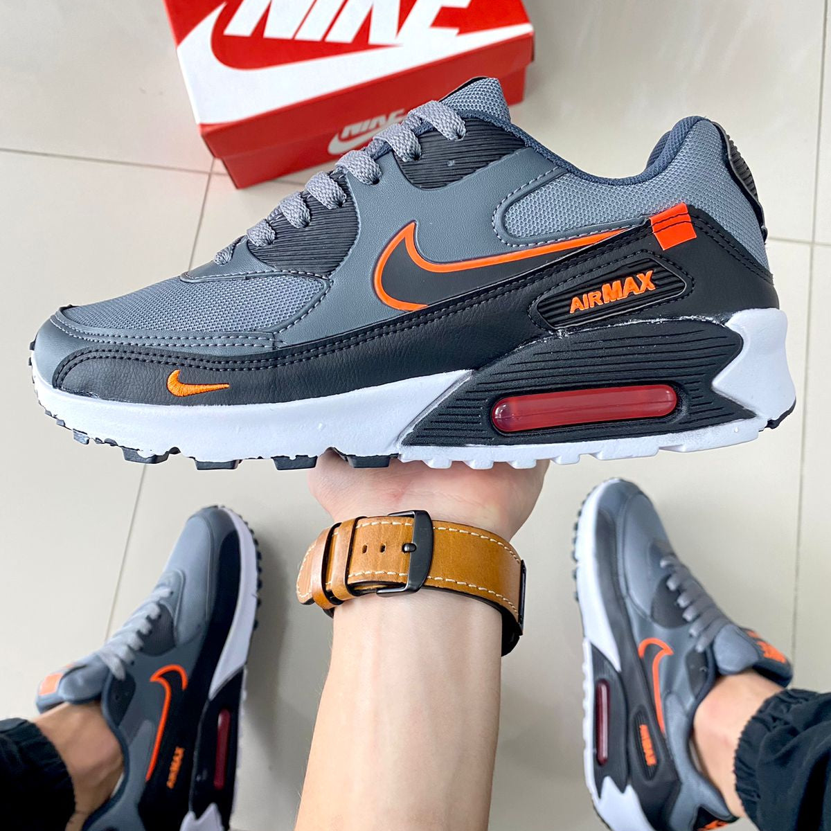 Air Max 90 Grafite/Laranja