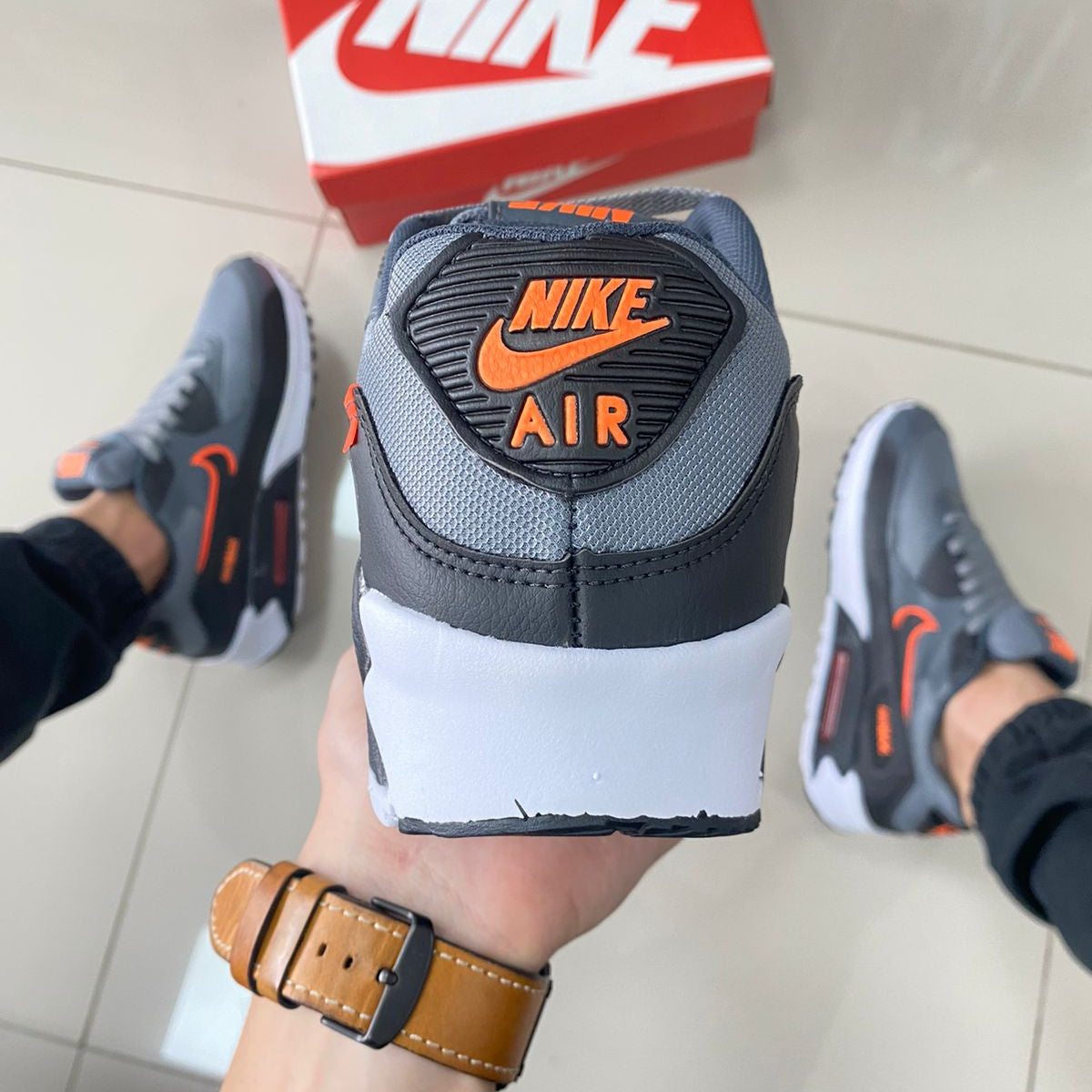 Air Max 90 Grafite/Laranja