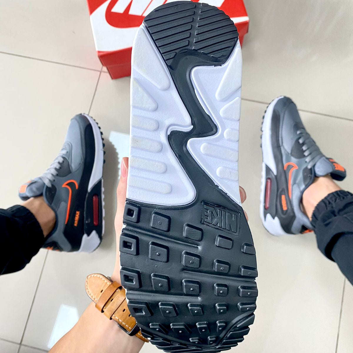 Air Max 90 Grafite/Laranja