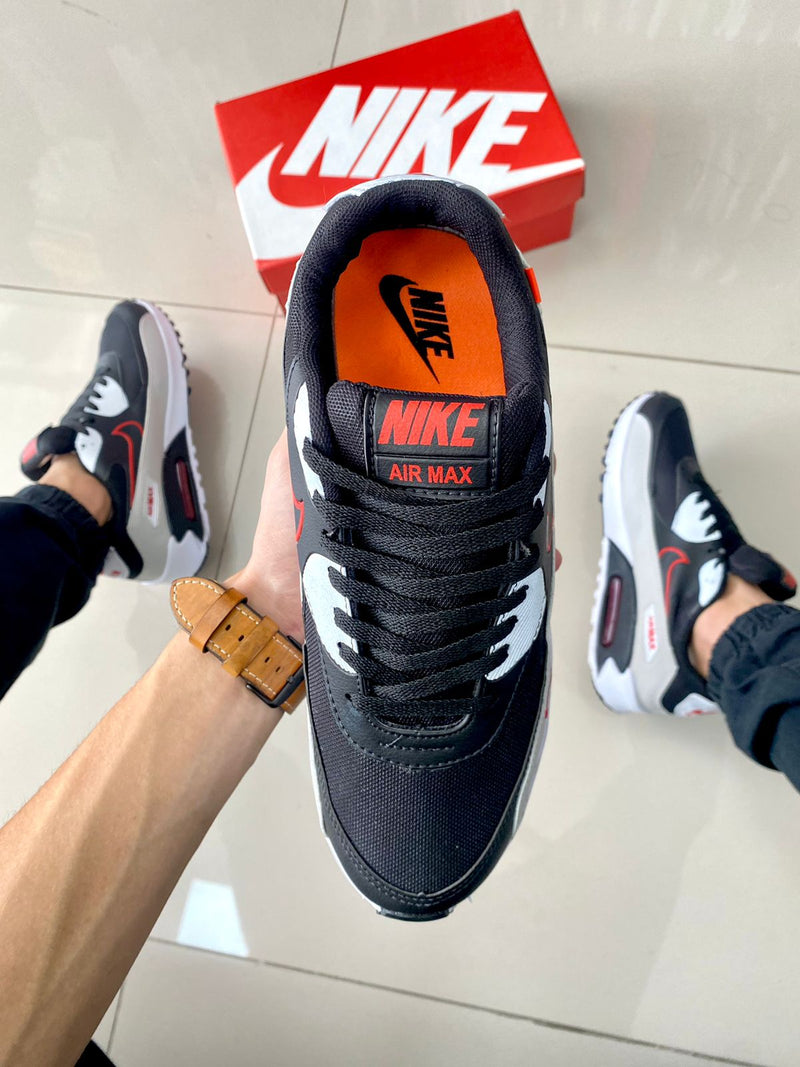Air Max 90 Preto/Vermelho