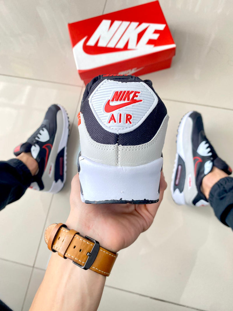 Air Max 90 Preto/Vermelho