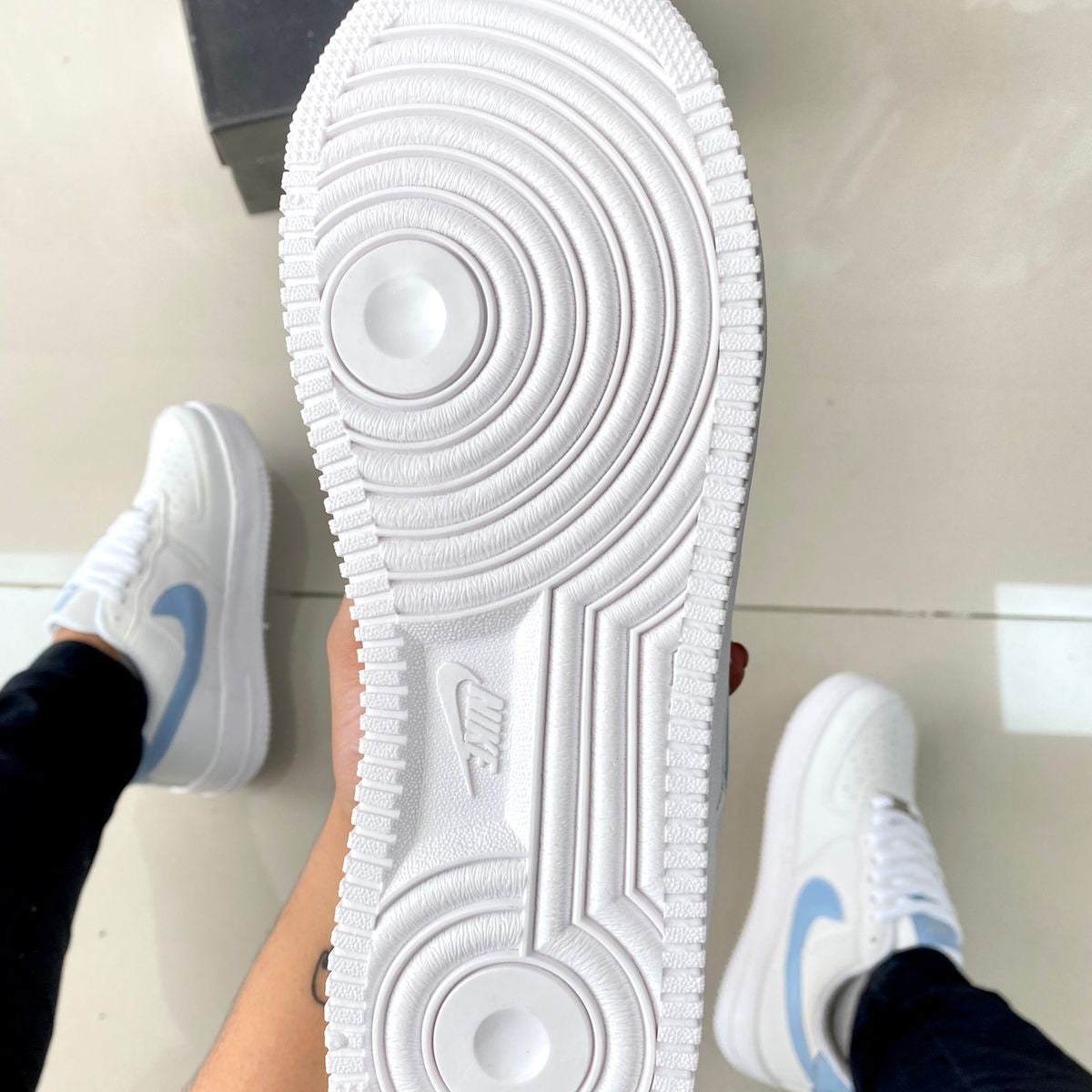Air Force 1 Branco/Azul Celeste Premium