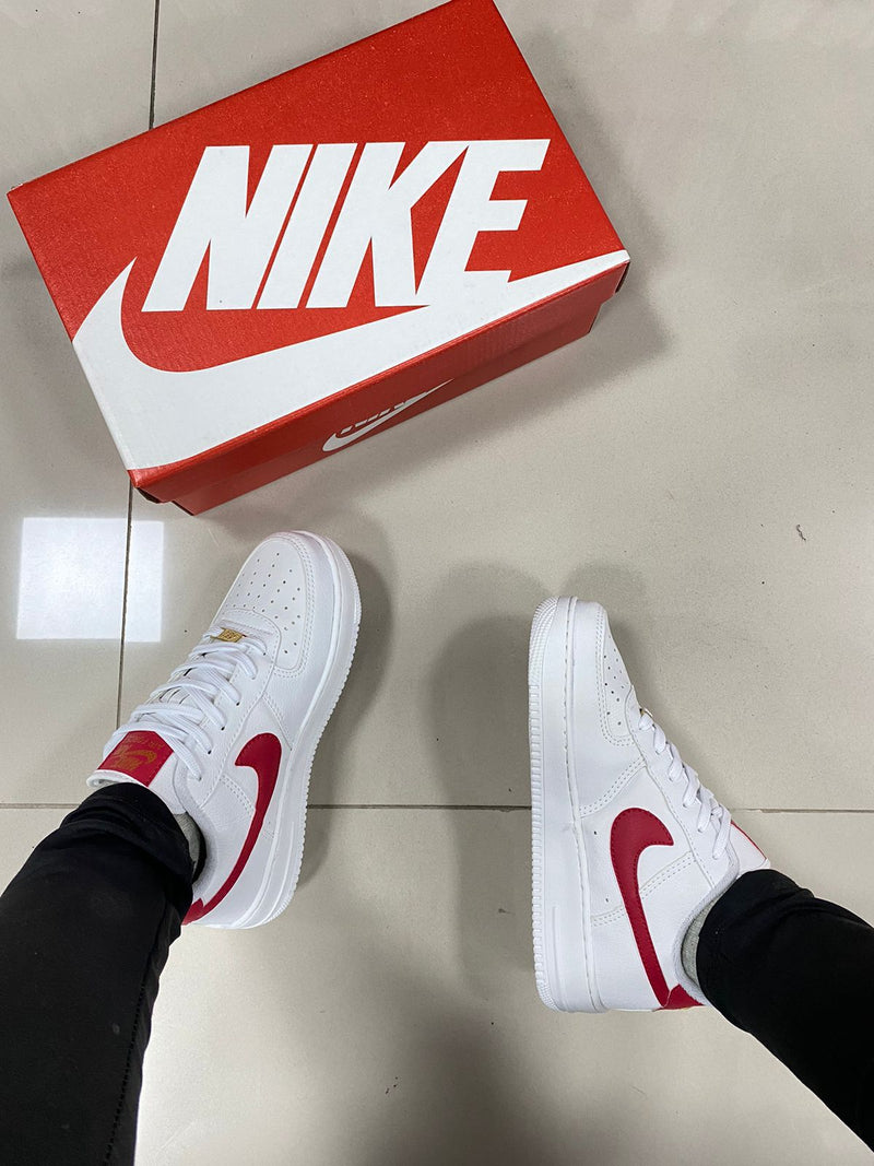 Air Force 1 Branco/Vermelho Premium