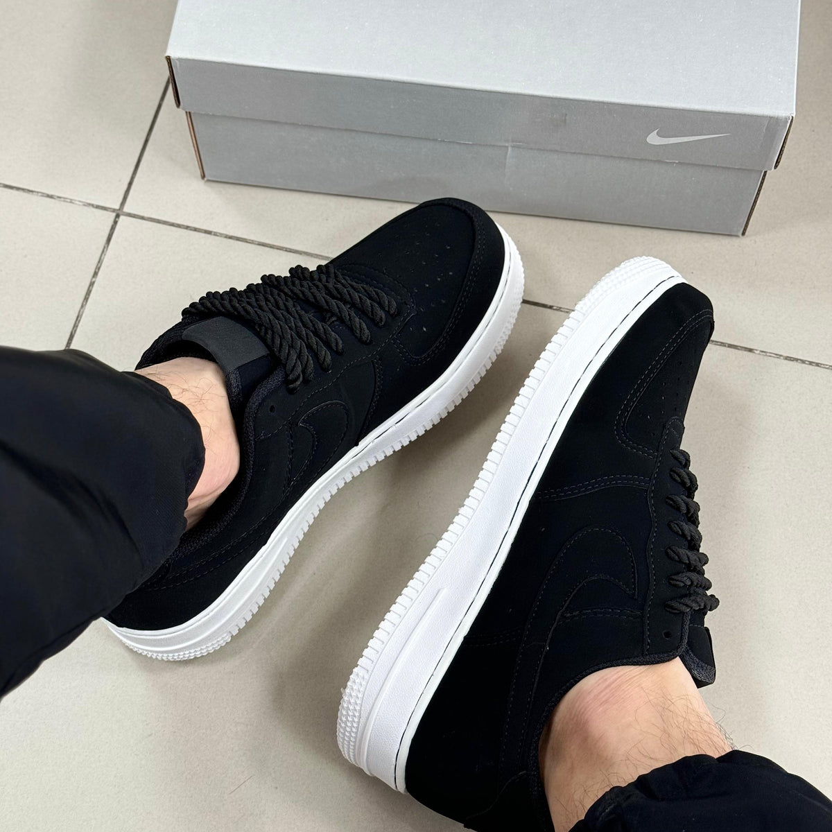 Air Force 1 Preto Nobuck Premium