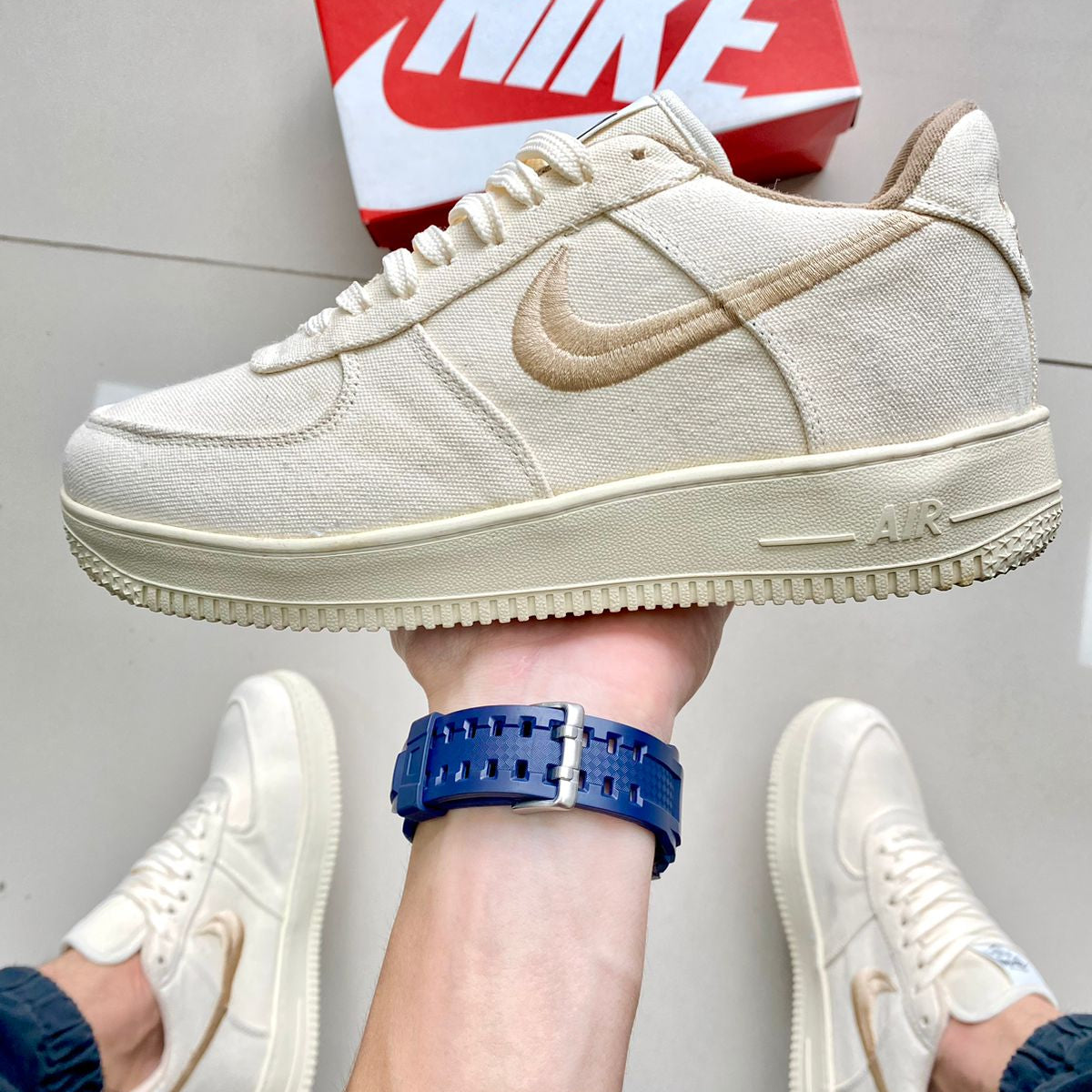 Air Force 1 Stussy Bege Premium