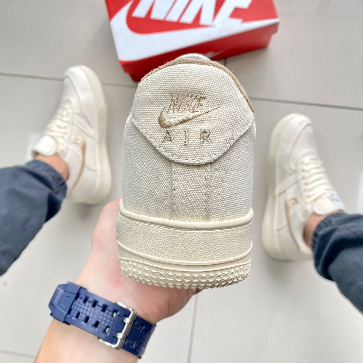 Air Force 1 Stussy Bege Premium