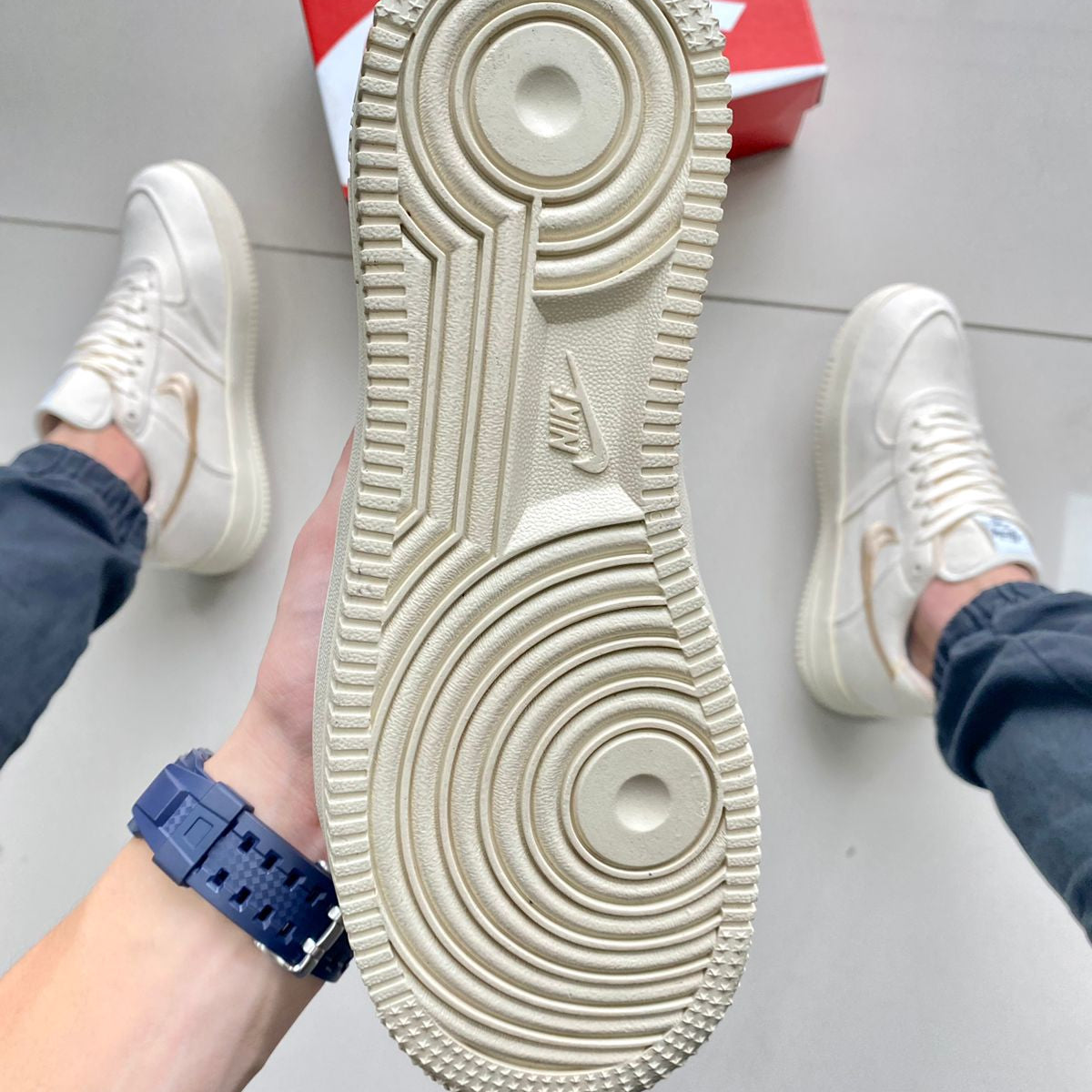 Air Force 1 Stussy Bege Premium