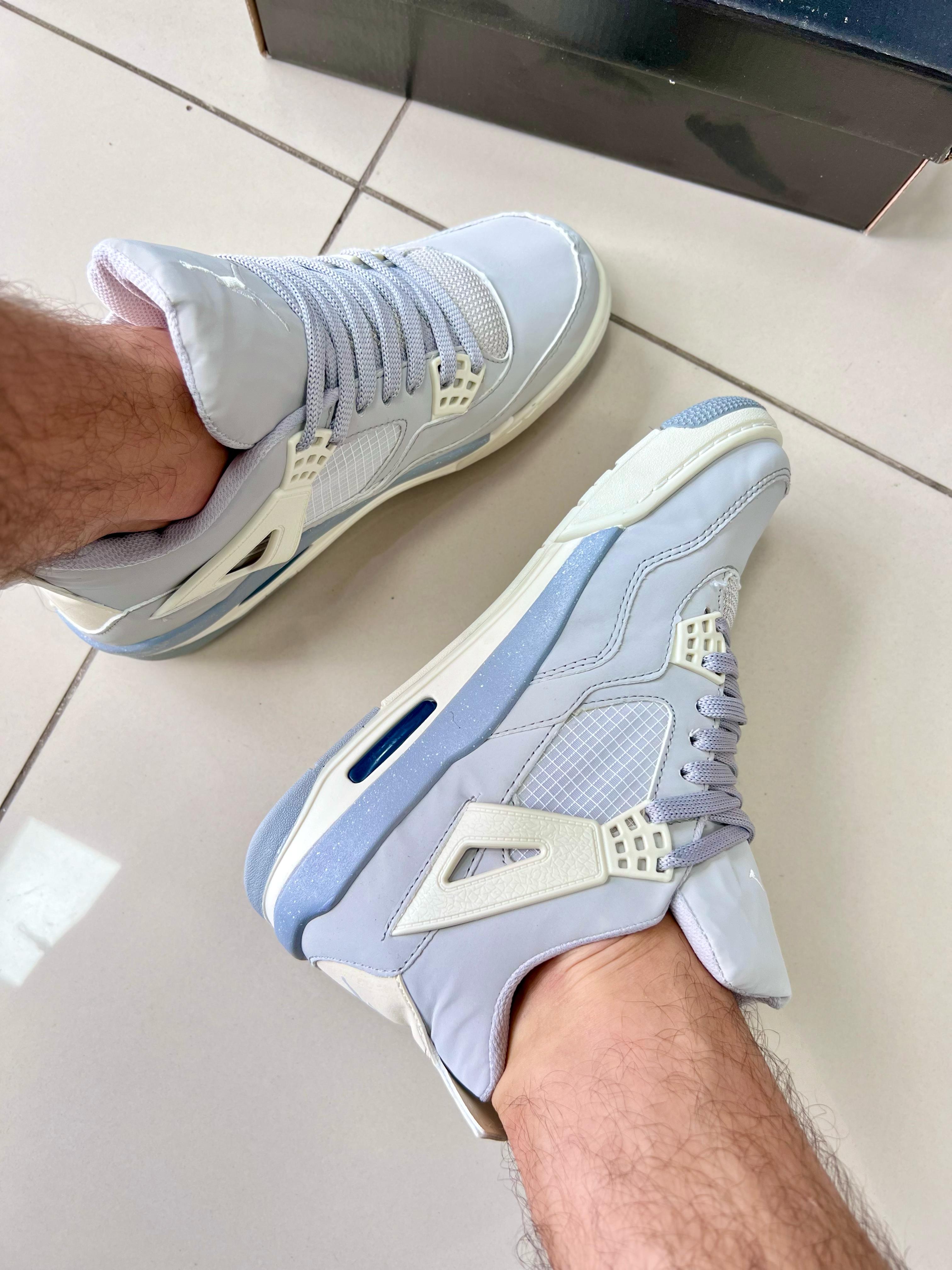 Air Jordan 4 Cinza/Off White Premium – Tenis Mogi