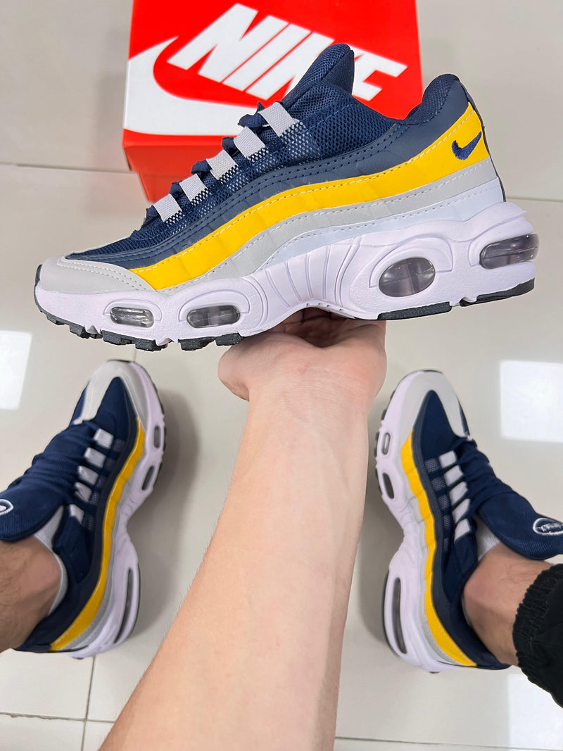 Air Max 95 Amarelo/Cinza/Azul