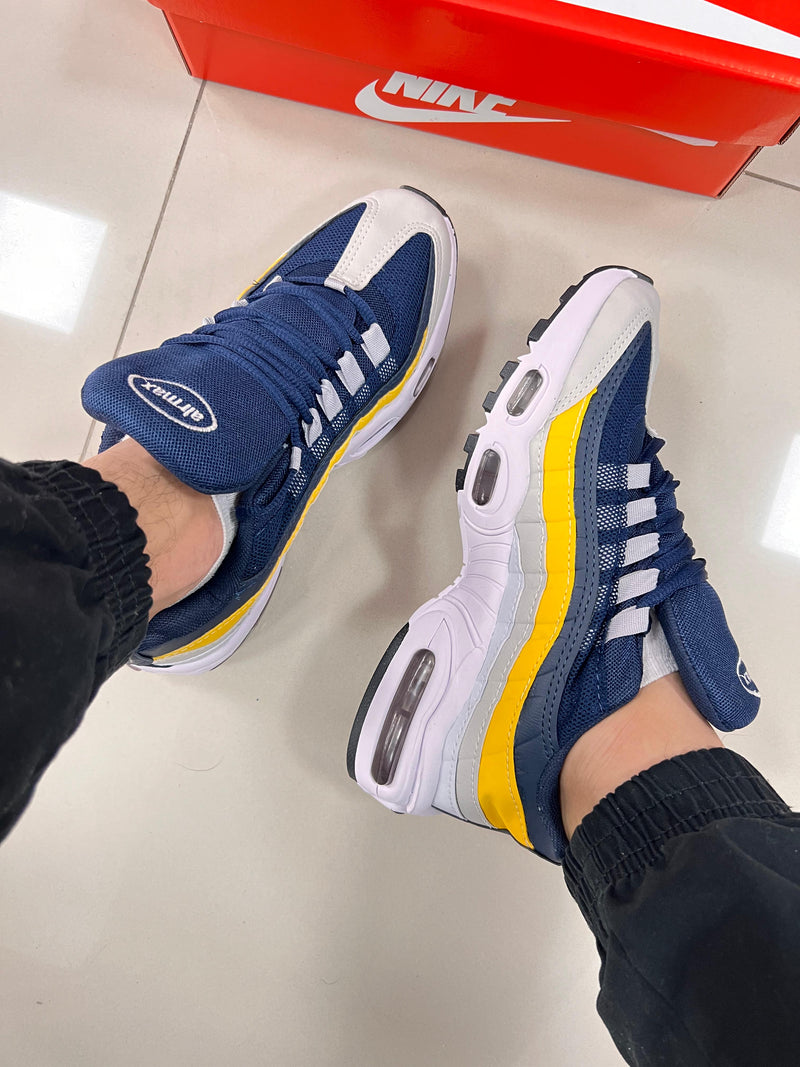 Air Max 95 Amarelo/Cinza/Azul