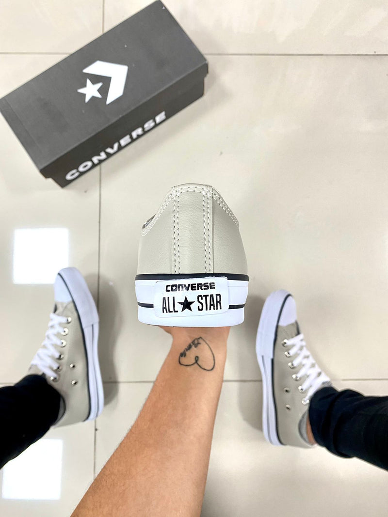 All Star Couro Bege