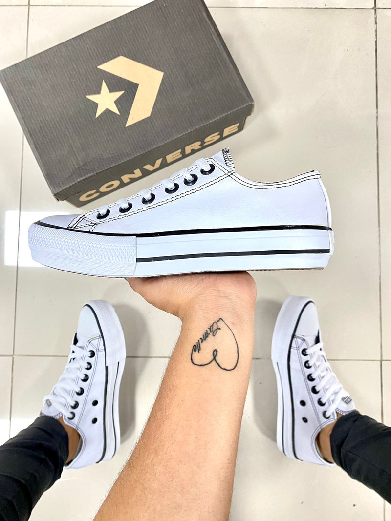 All Star Couro Branco