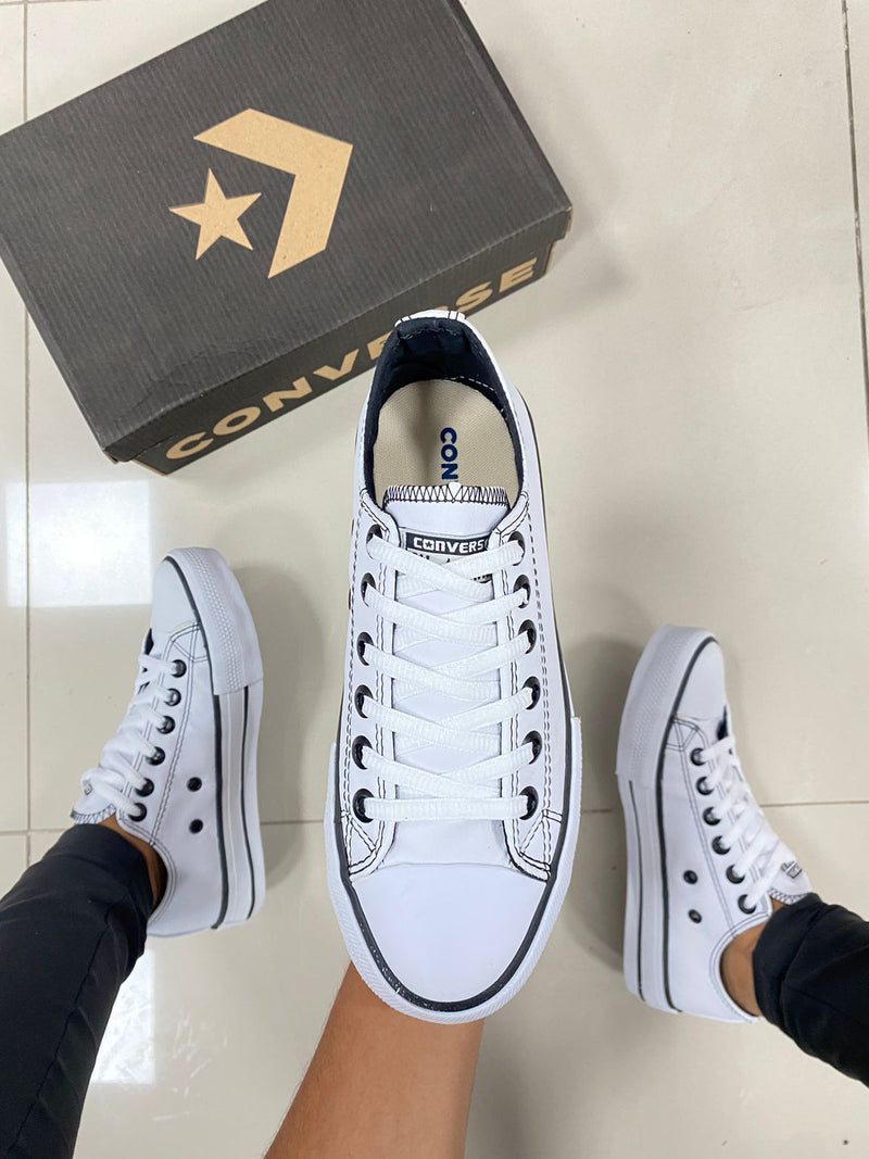 All Star Couro Branco