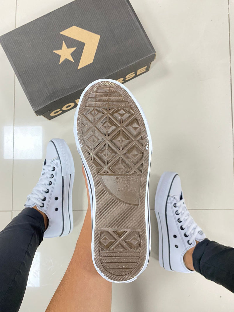 All Star Couro Branco