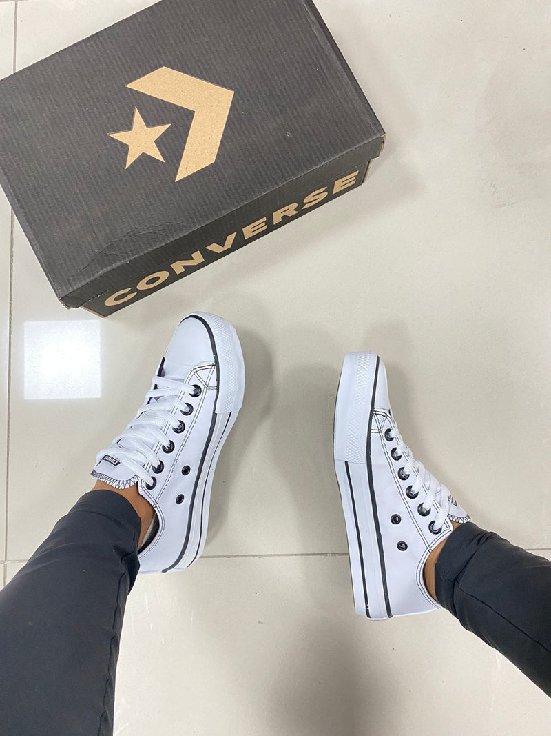 All Star Couro Branco