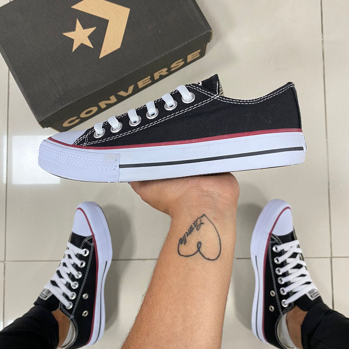 All Star Lona Preto