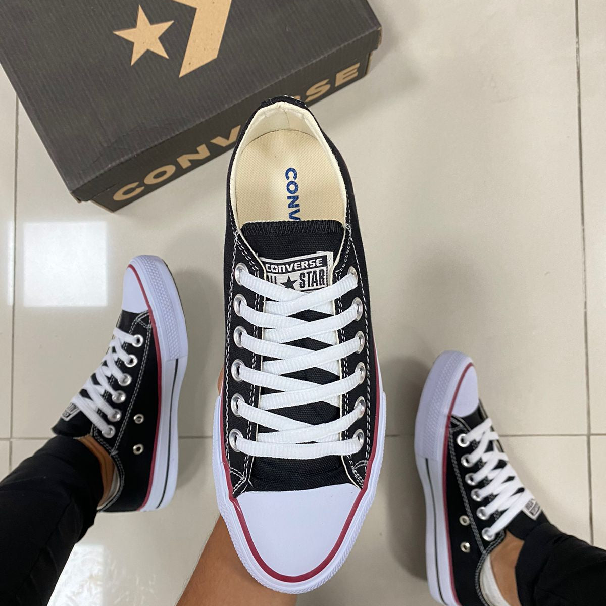 All Star Lona Preto