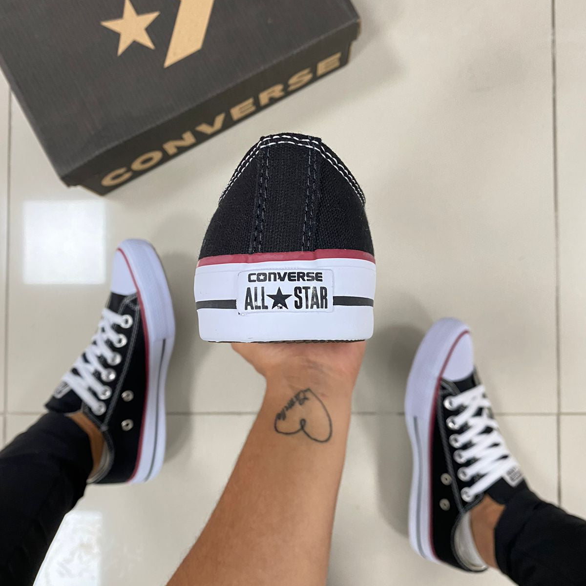 All Star Lona Preto