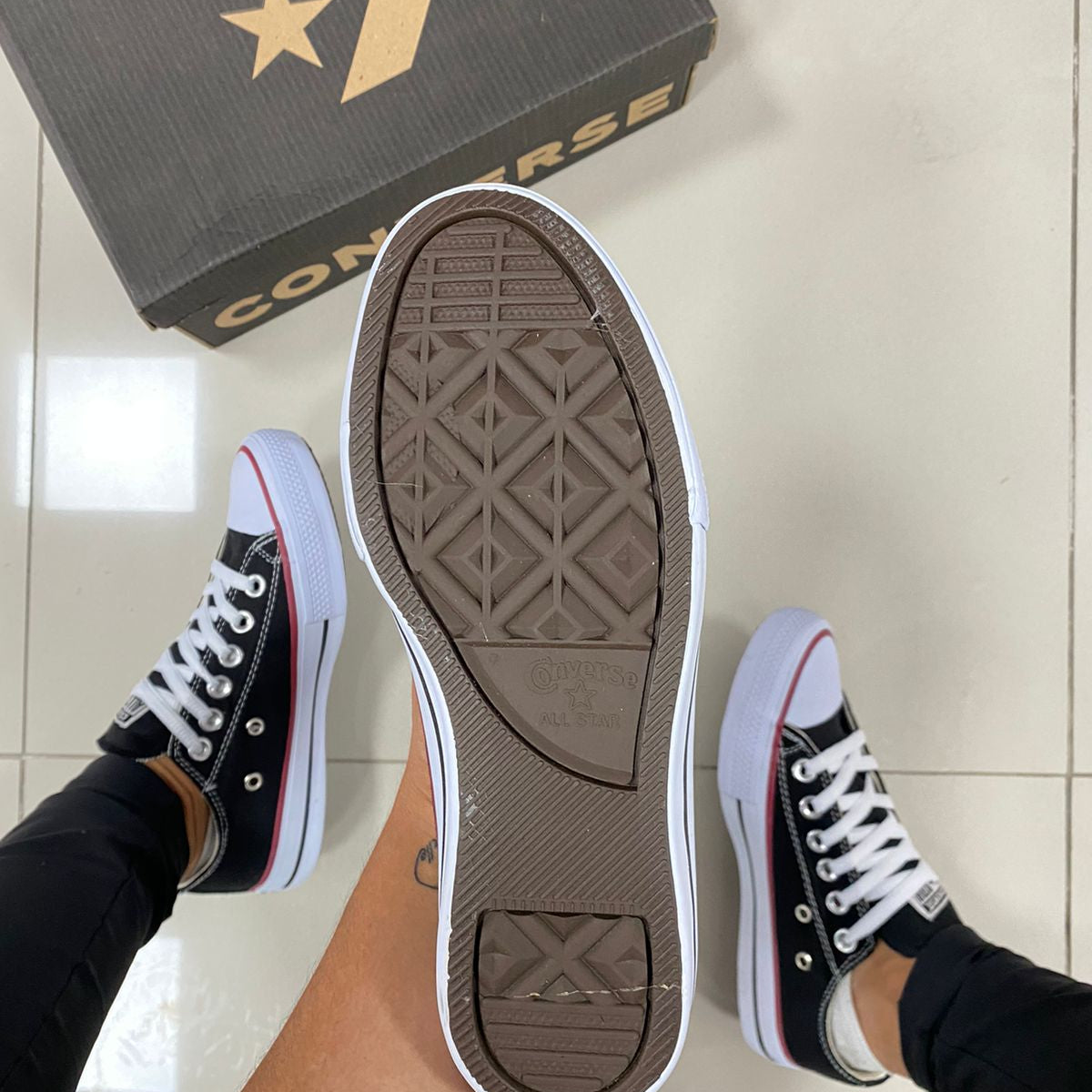 All Star Lona Preto