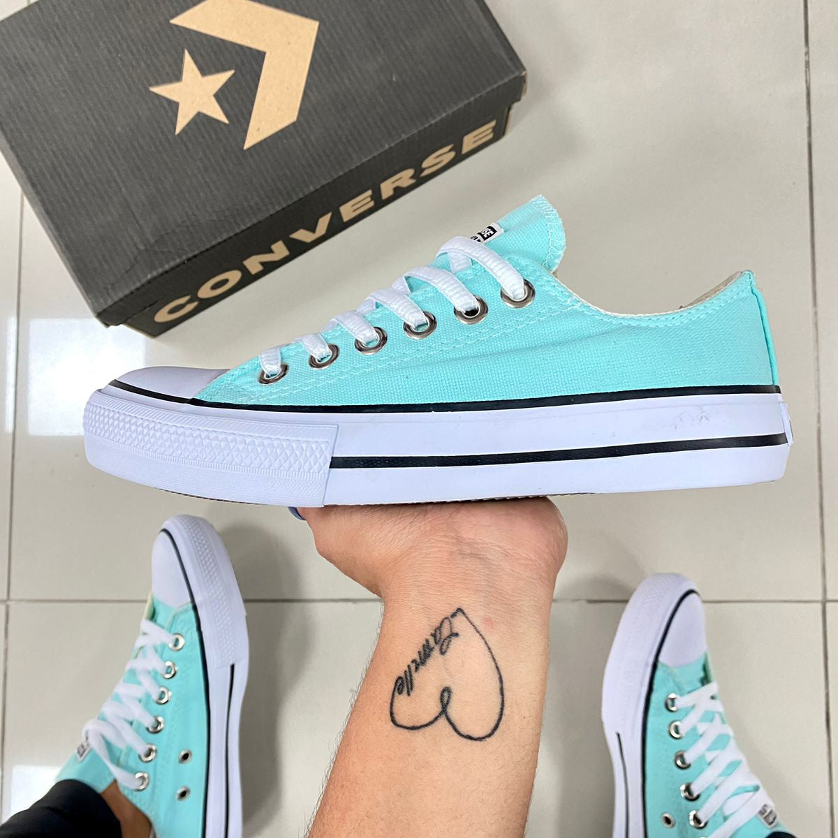 All Star Lona Verde Água