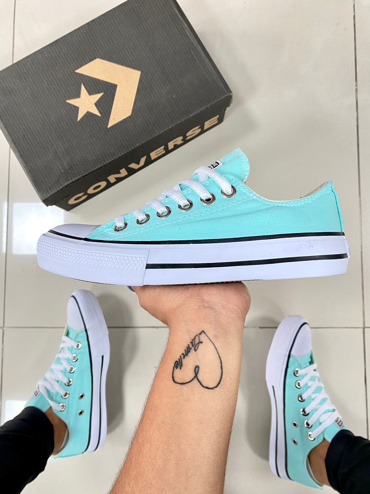 All Star Lona Verde Água