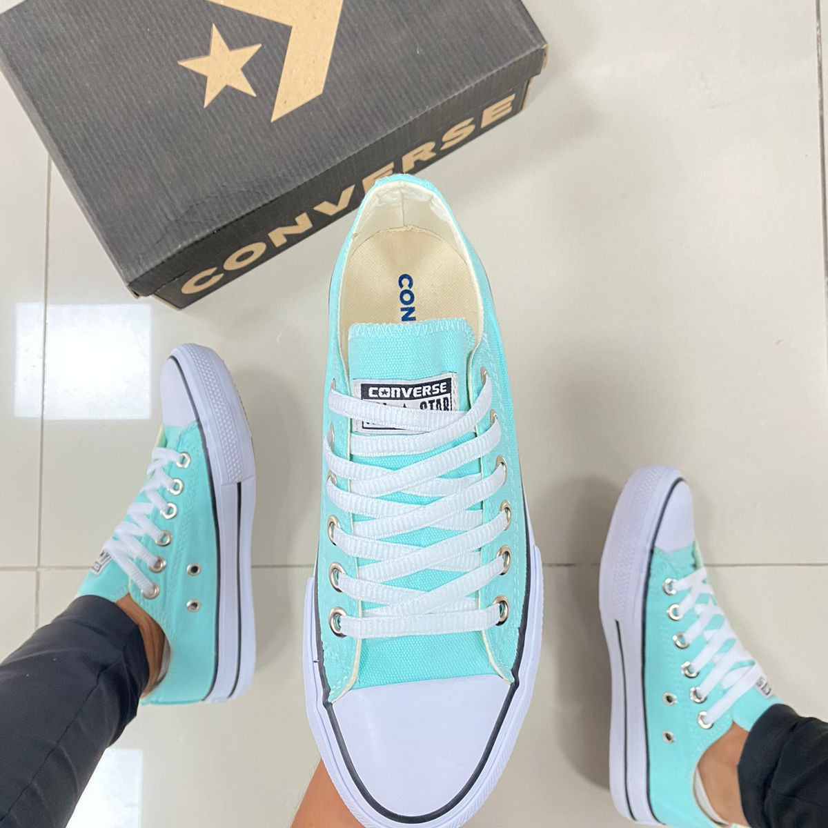 All Star Lona Verde Água