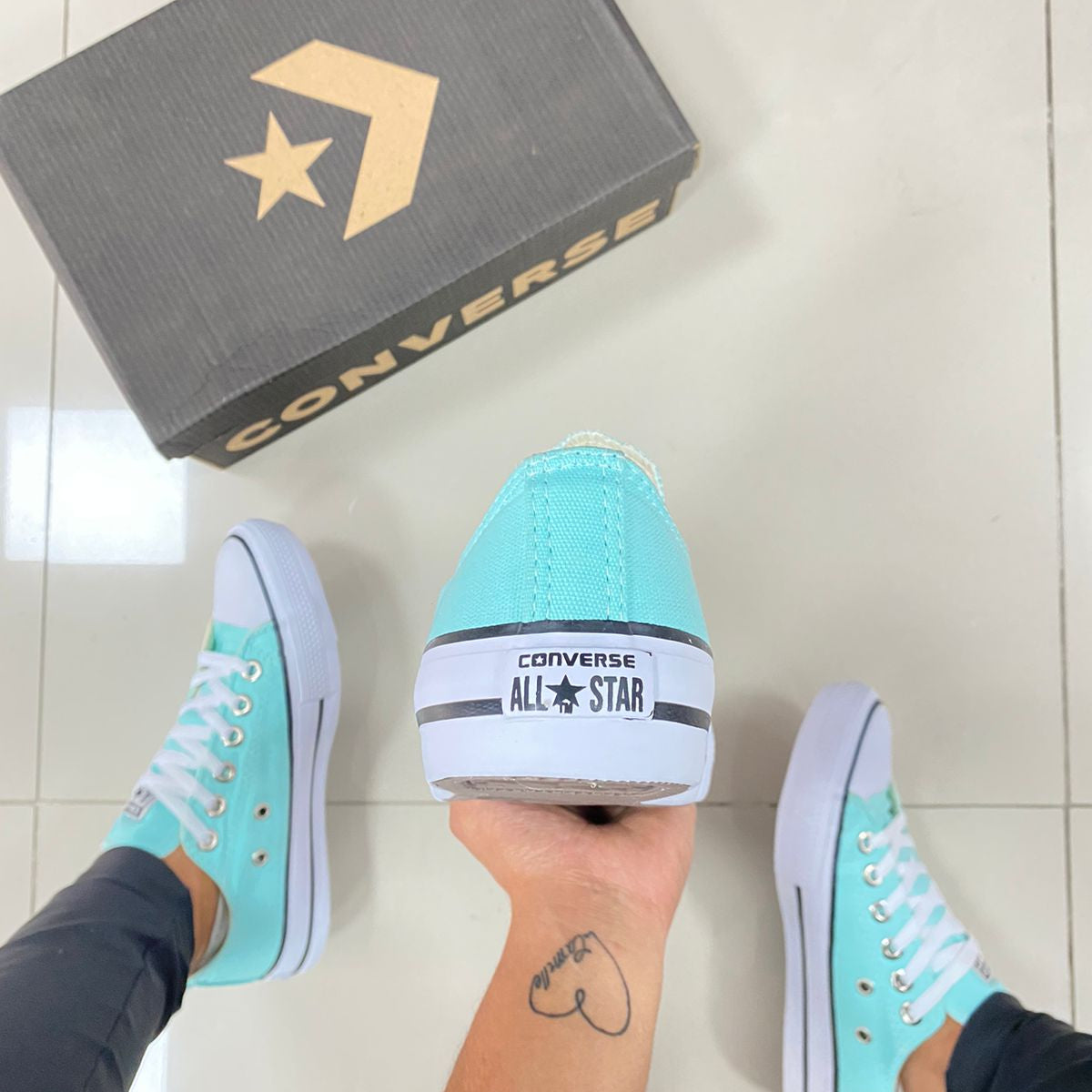 All Star Lona Verde Água