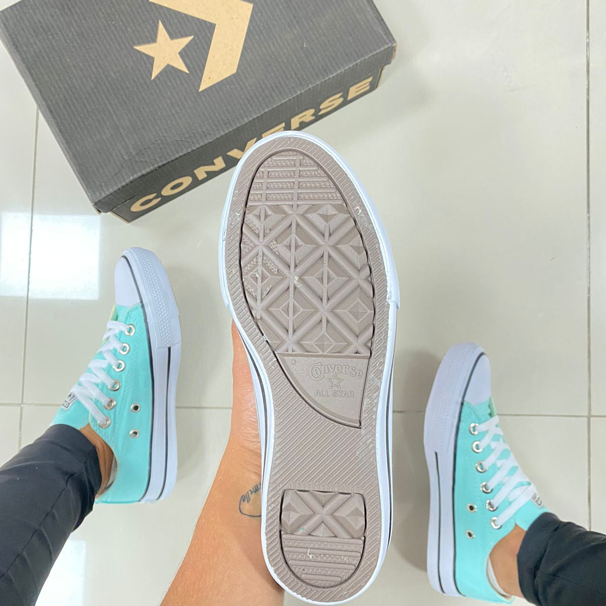 All Star Lona Verde Água