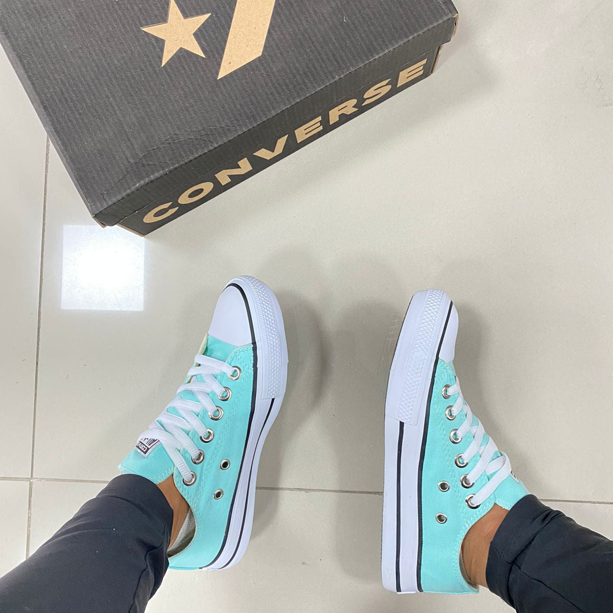 All Star Lona Verde Água