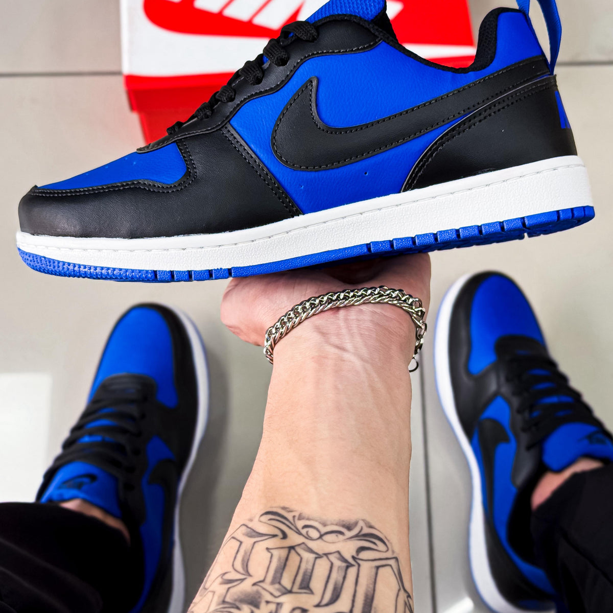 Court Vision Preto/Azul Premium
