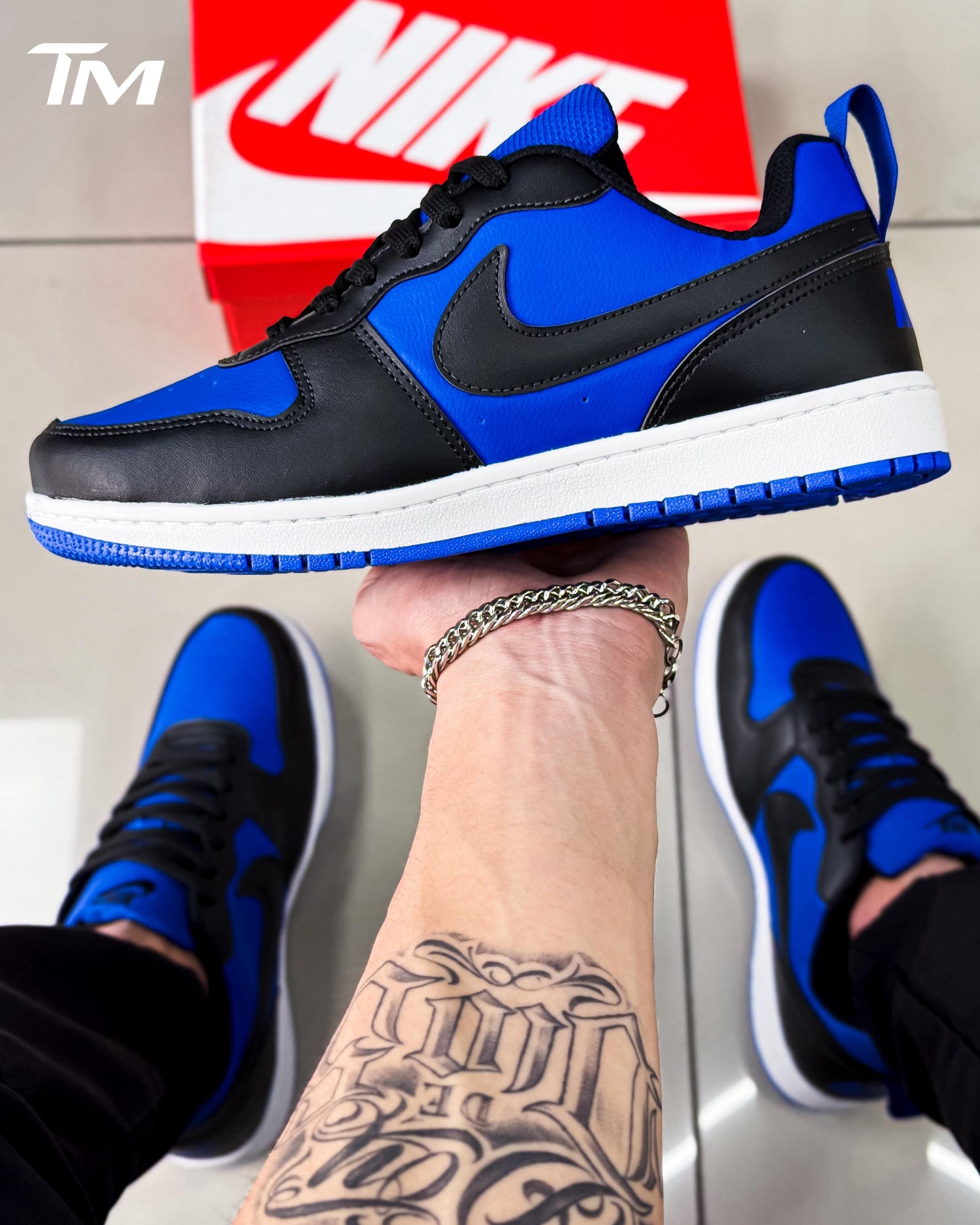 Court Vision Preto/Azul Premium