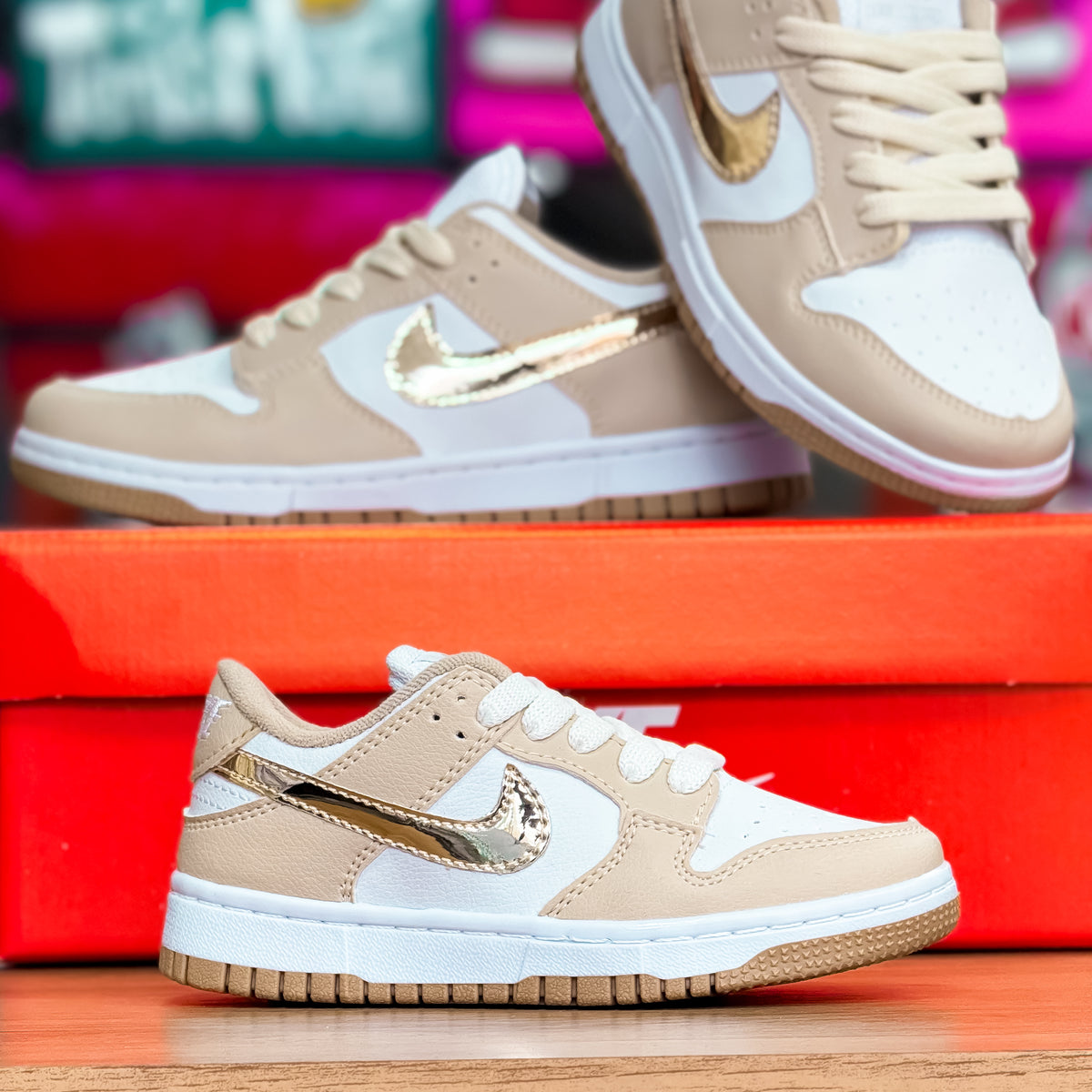 Dunk Low Dourado Infantil
