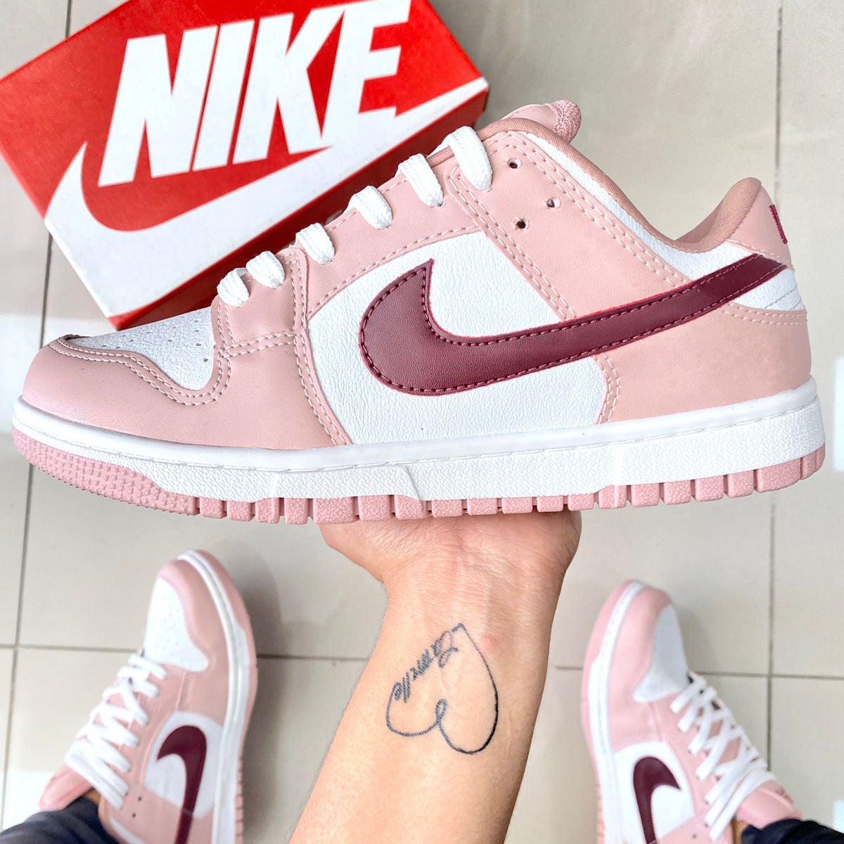 Dunk Low Nude/Vinho Premium