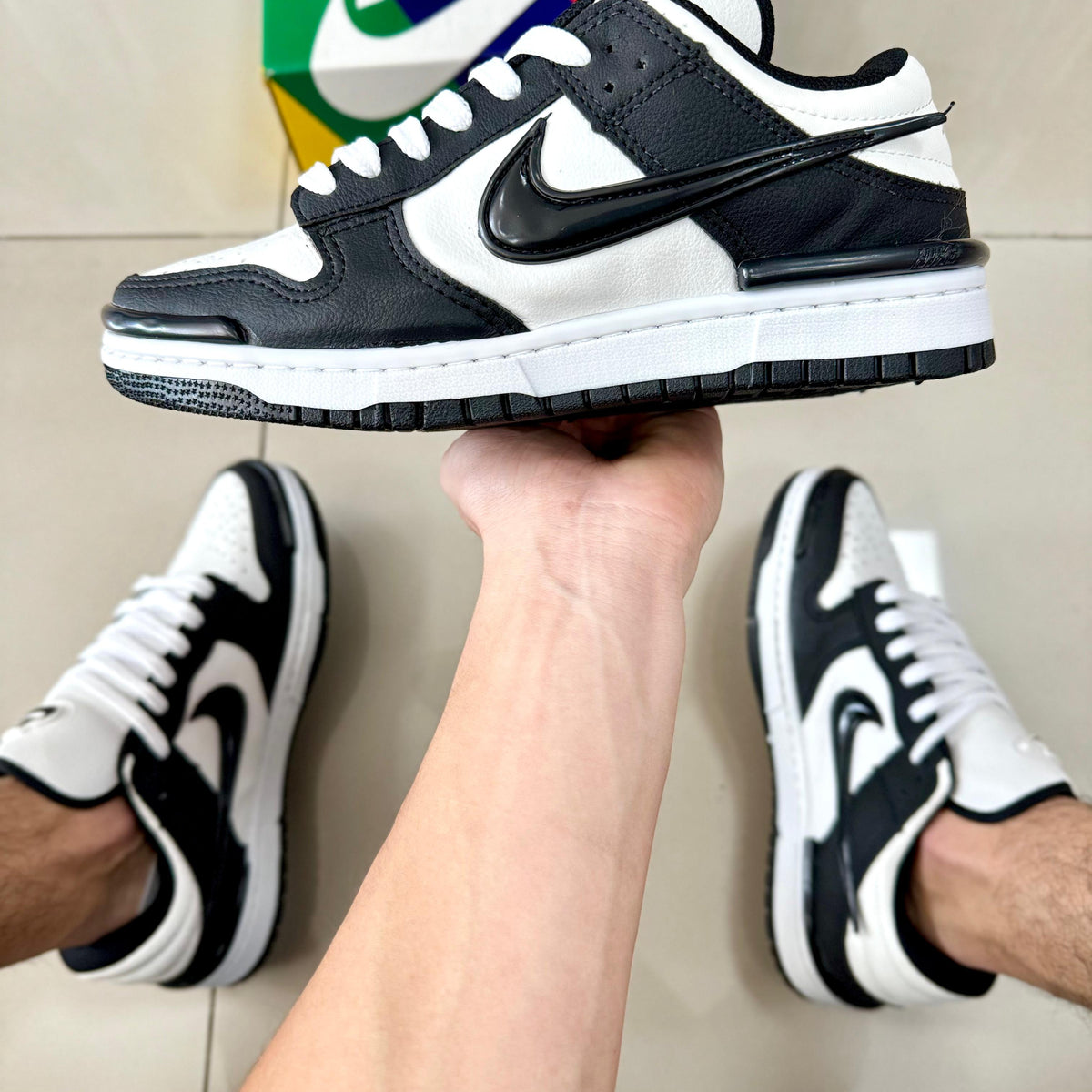 Dunk Low Twist Branco/Preto Premium