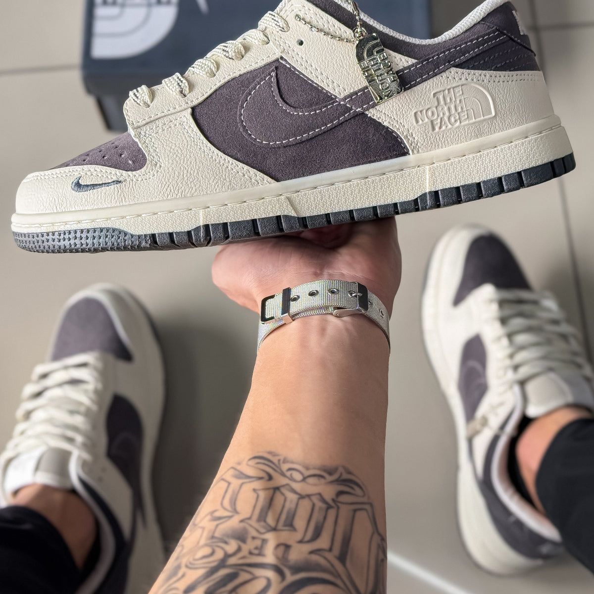 Dunk Low Bege/Cinza Premium
