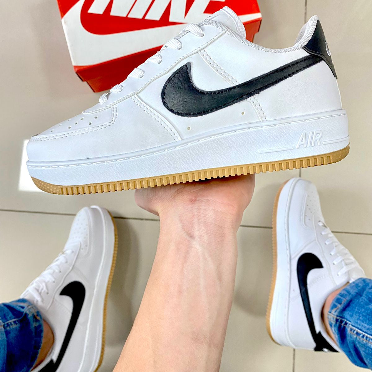 Air Force 1 Branco/Caramelo