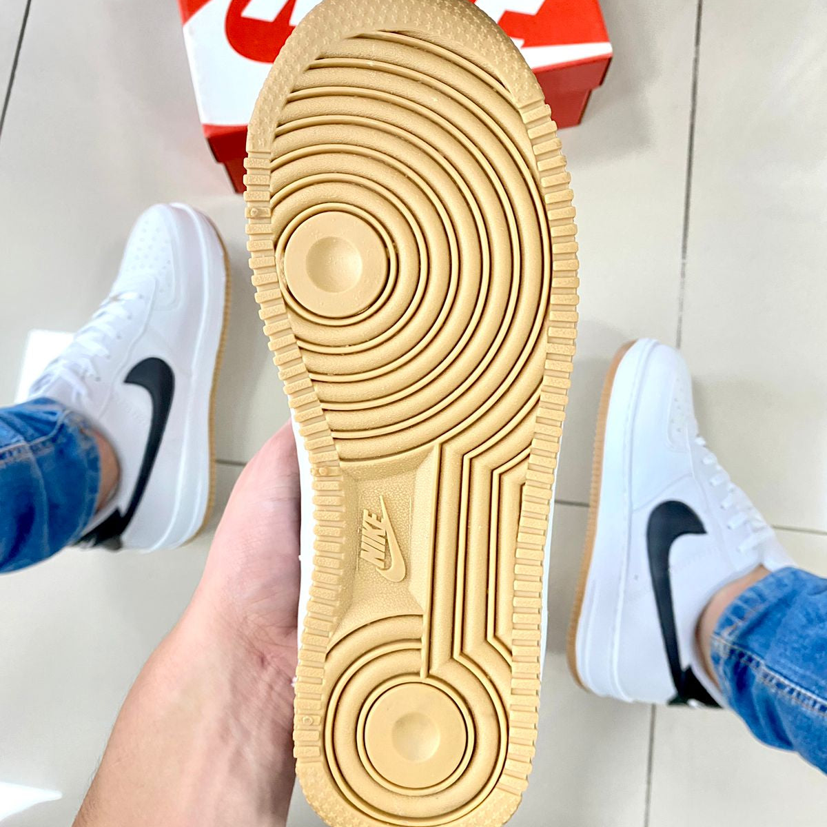 Air Force 1 Branco/Caramelo