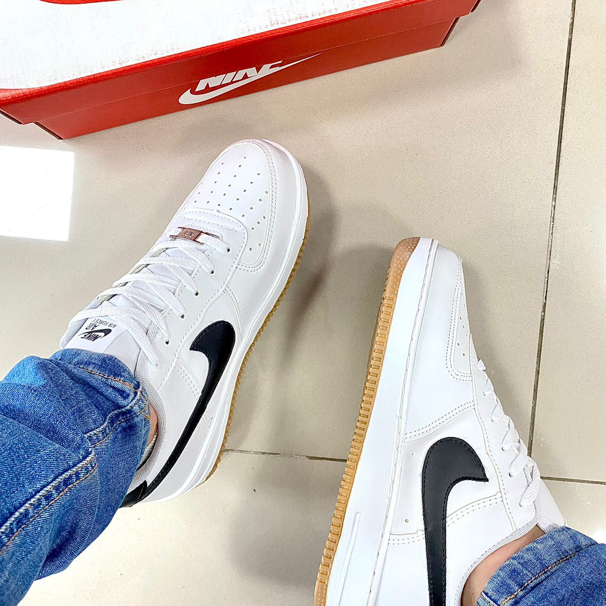 Air Force 1 Branco/Caramelo