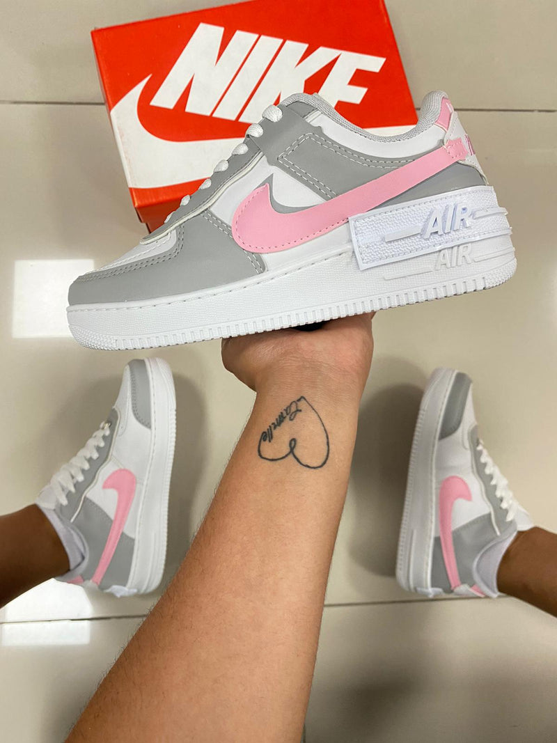 Air Force 1 Shadow Cinza/Rosa