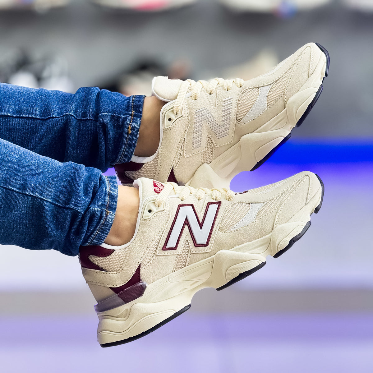 NB 9060 Bege/Vinho Premium