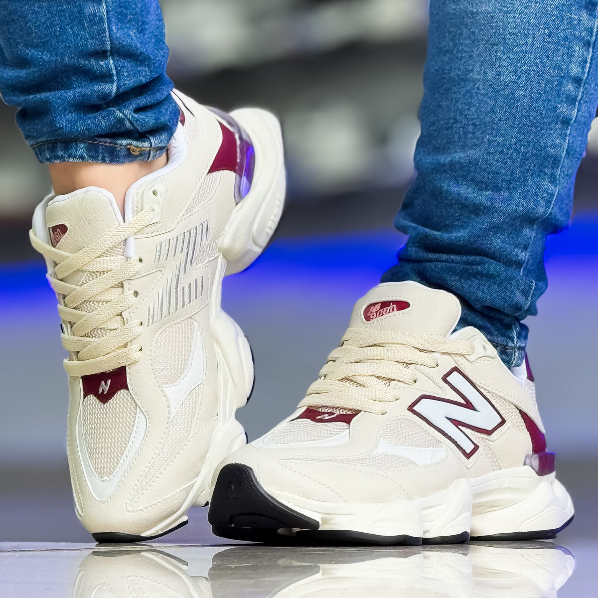 NB 9060 Bege/Vinho Premium