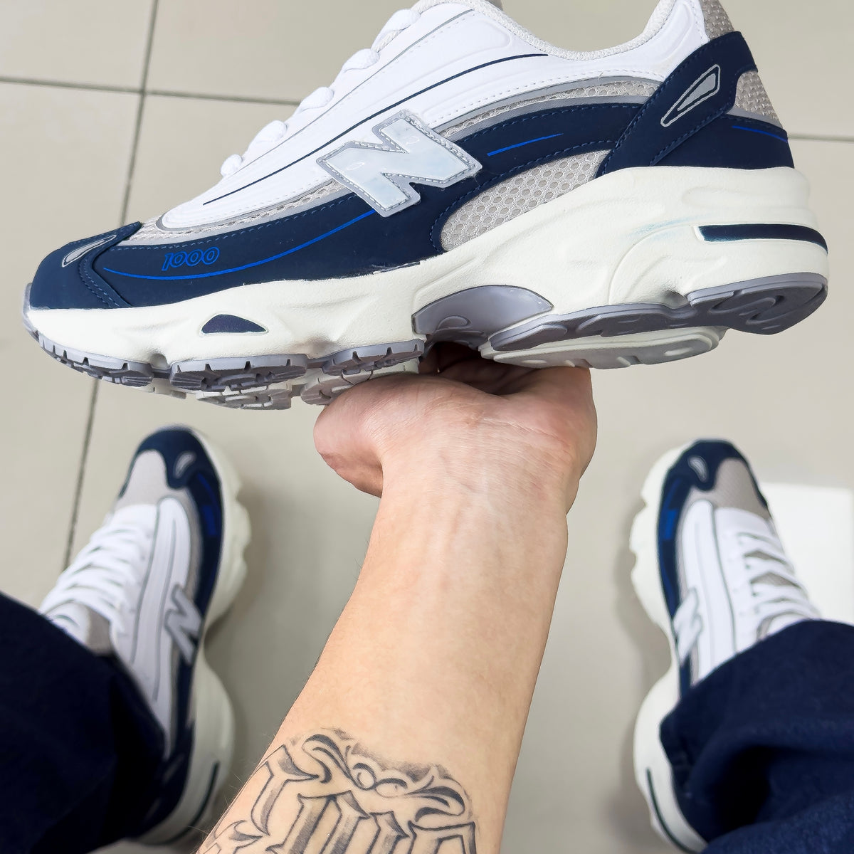 NB 1000 Cinza/Azul Premium
