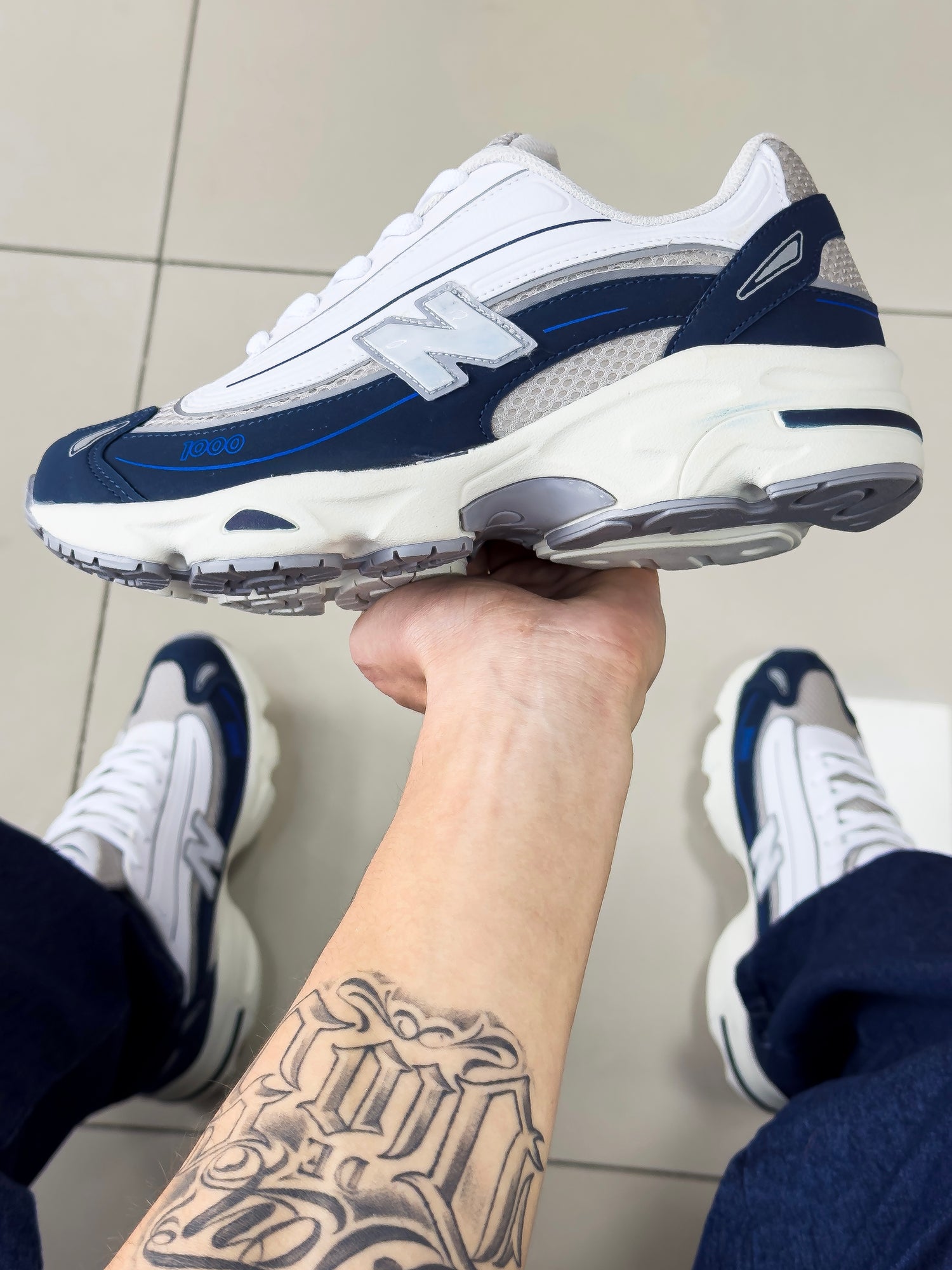 NB 1000 Cinza/Azul Premium