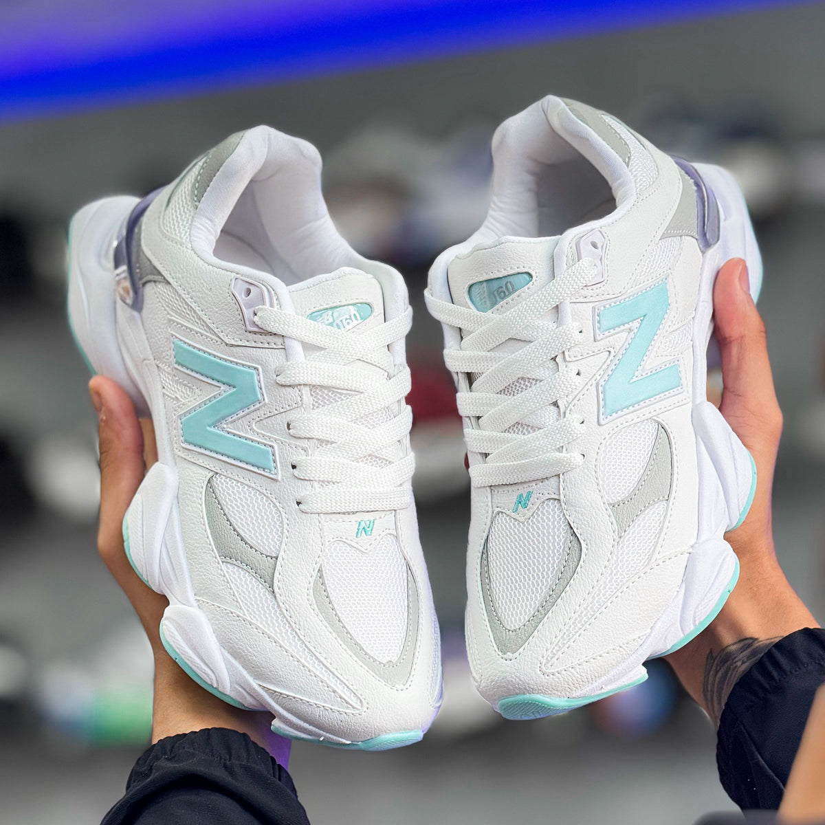 NB 9060 Branco/Verde Água Premium