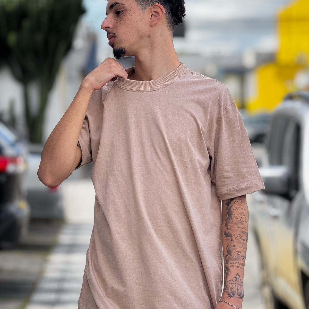Camiseta Oversized Bege