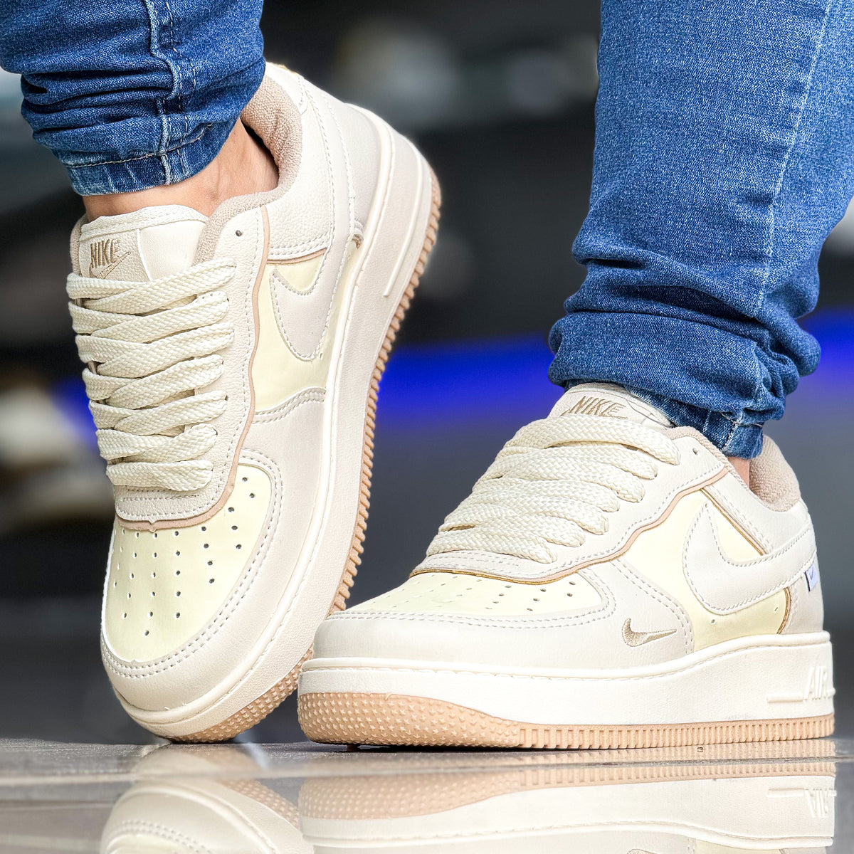 Air Force 1 Liga Bege Premium